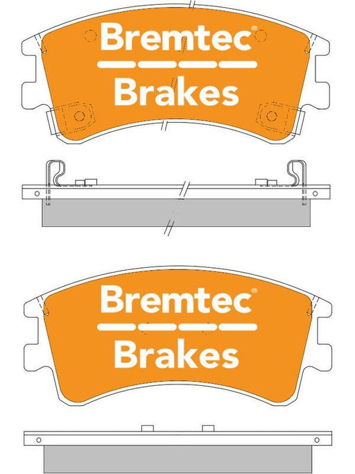 Bremtec Trade Line Brake Pad BT1368TS Disc Brake Pad Set Bremtec    - Micks Gone Bush