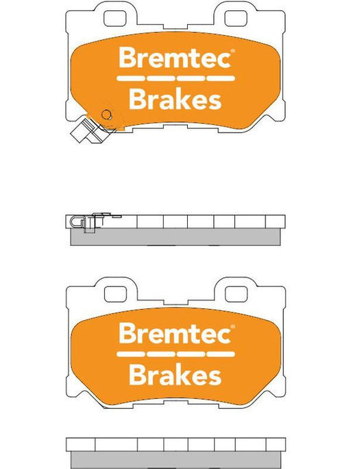 Bremtec Endure 4WD Brake Pad BT1414E Disc Brake Pad Set Bremtec    - Micks Gone Bush