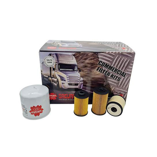 K-15370 Sakura Oil & Fuel Filter Kit vehicle  fitment Isuzu FRR90 FSS90 Filter Service Kit Sakura    - Micks Gone Bush