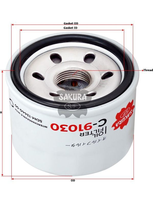 Sakura Oil Filter C-91030 Engine Oil Filter Sakura    - Micks Gone Bush