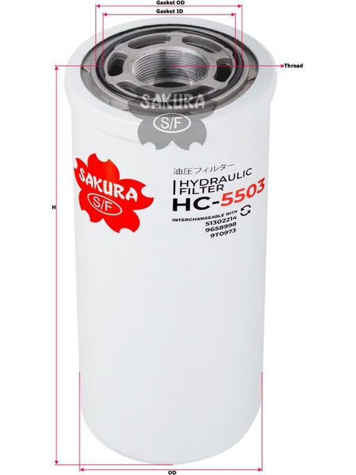 Sakura Hydraulic Oil Filter HC-5503 Engine Oil Filter Sakura    - Micks Gone Bush
