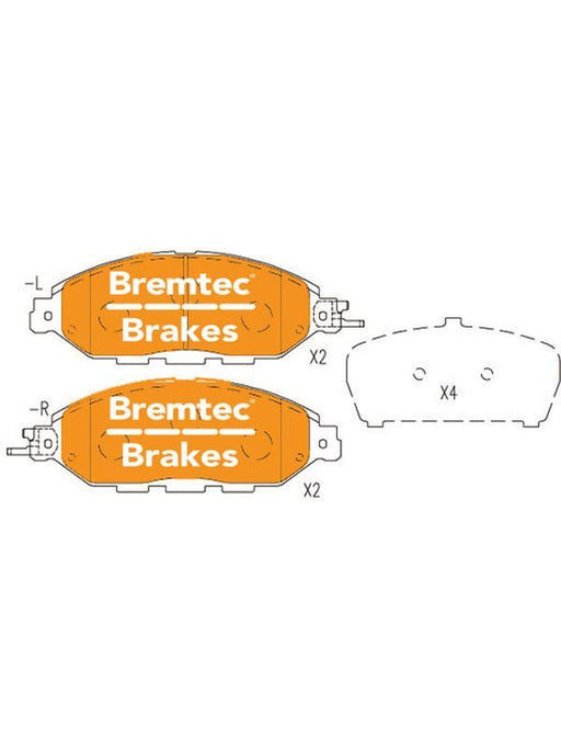 Bremtec Trade Line Brake Pad BT18630TS Disc Brake Pad Set Bremtec    - Micks Gone Bush