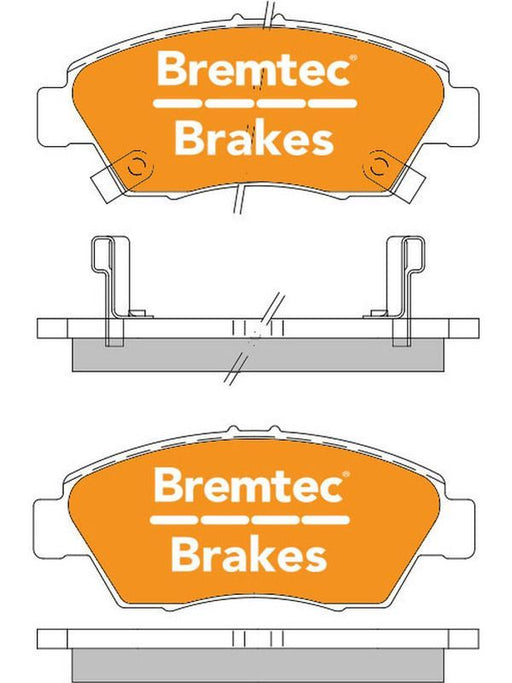 Bremtec Pro-Series Brake Pad BT127PRO Disc Brake Pad Set Bremtec    - Micks Gone Bush