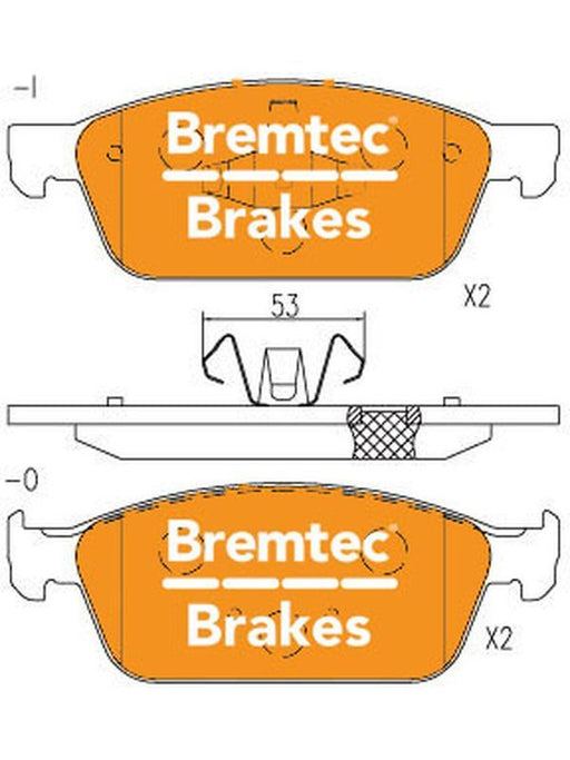 Bremtec Pro-Series Brake Pad BT19040PRO Disc Brake Pad Set Bremtec    - Micks Gone Bush