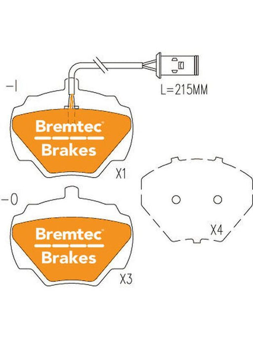 Bremtec Endure 4WD Brake Pad BT1917E Disc Brake Pad Set Bremtec    - Micks Gone Bush