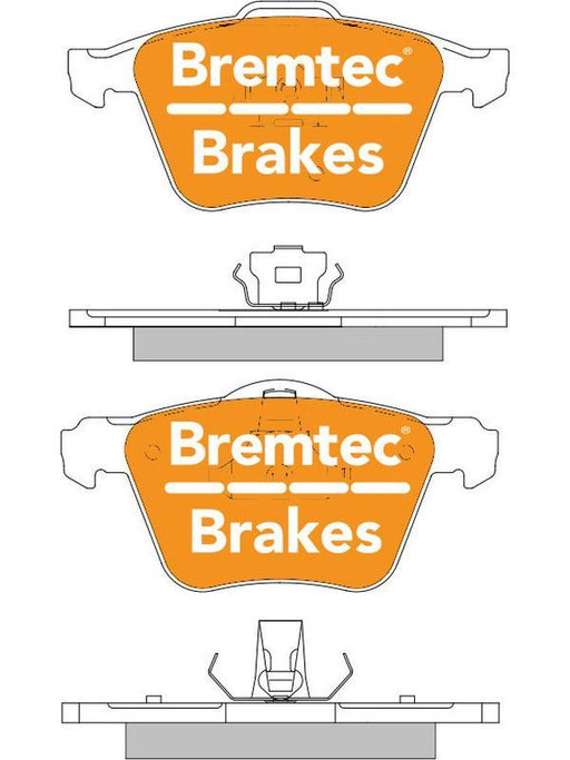 Bremtec Trade Line Brake Pads BT1480TS Disc Brake Pad Set Bremtec    - Micks Gone Bush