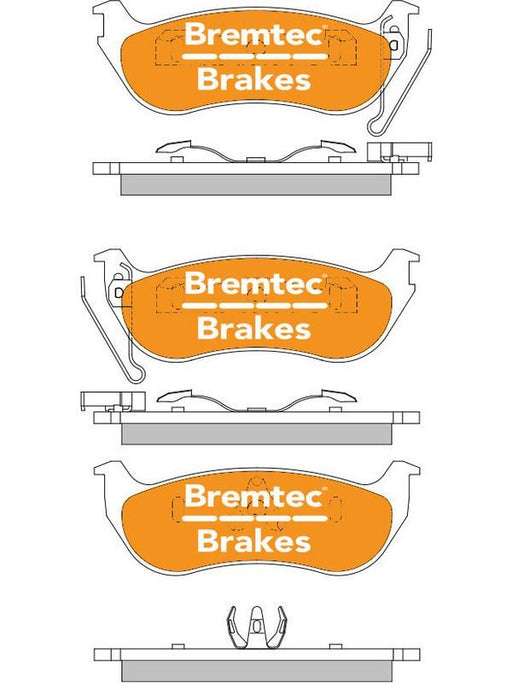 Bremtec Endure 4WD Brake Pad BT1393E Disc Brake Pad Set Bremtec    - Micks Gone Bush