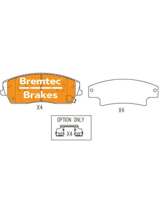 Bremtec Pro-Series Brake Pad BT18751PRO Disc Brake Pad Set Bremtec    - Micks Gone Bush