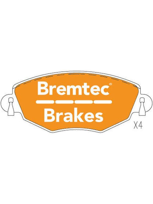 Bremtec Euroline Ceramic Brake Pad BT1340ELC Disc Brake Pad Set Bremtec    - Micks Gone Bush