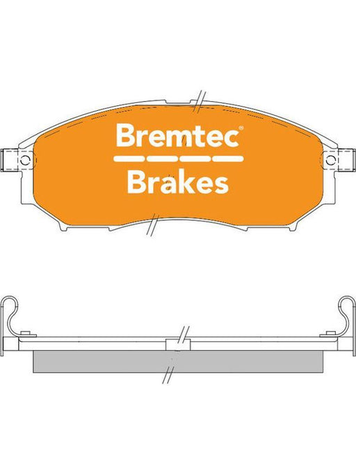 Bremtec Endure 4WD Brake Pad BT1430E Disc Brake Pad Set Bremtec    - Micks Gone Bush