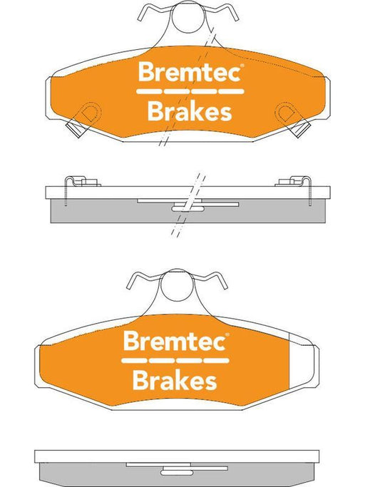 Bremtec Pro-Series Brake Pad BT1847PRO Disc Brake Pad Set Bremtec    - Micks Gone Bush