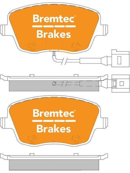 Bremtec Trade Line Brake Pad BT1798TS Disc Brake Pad Set Bremtec    - Micks Gone Bush