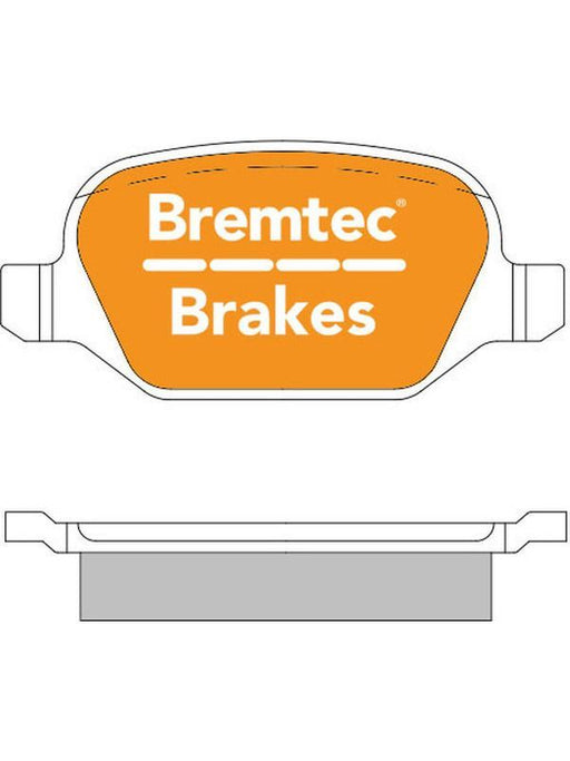 Bremtec Euroline Ceramic Brake Pad BT1560ELC Disc Brake Pad Set Bremtec    - Micks Gone Bush