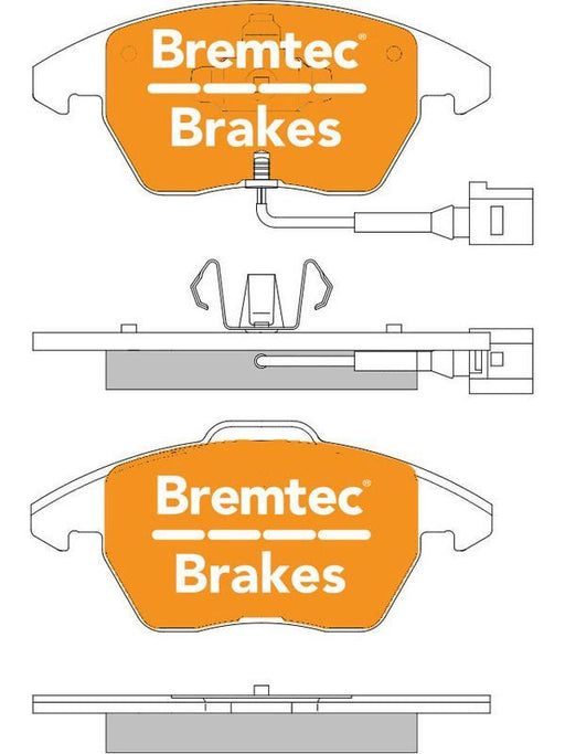 Bremtec Euroline Ceramic Brake Pad BT1659ELC Disc Brake Pad Set Bremtec    - Micks Gone Bush