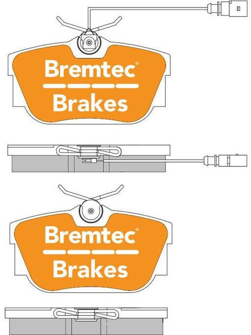 Bremtec Euroline Ceramic Brake Pad BT1692ELC Disc Brake Pad Set Bremtec    - Micks Gone Bush