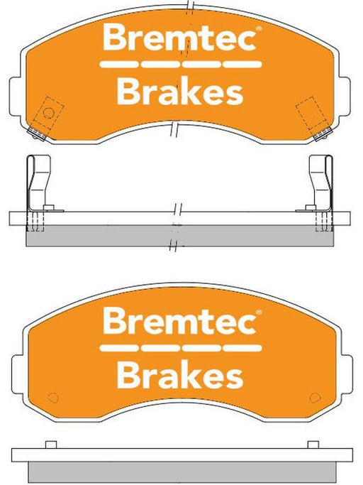 Bremtec Endure 4WD Brake Pad BT1285E Disc Brake Pad Set Bremtec    - Micks Gone Bush