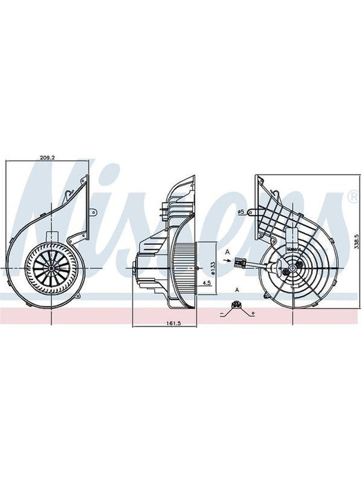 Nissens EM7606 Blower Motor Assembly for Volvo FH13/FH16 Trucks 12-On Euro 6 24V Radiator Nissens    - Micks Gone Bush