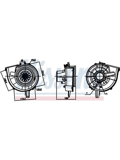 Nissens EM3348N AC Blower Motor for Volkswagen Polo 6C 2014-2018 HVAC Blower Motor Nissens    - Micks Gone Bush