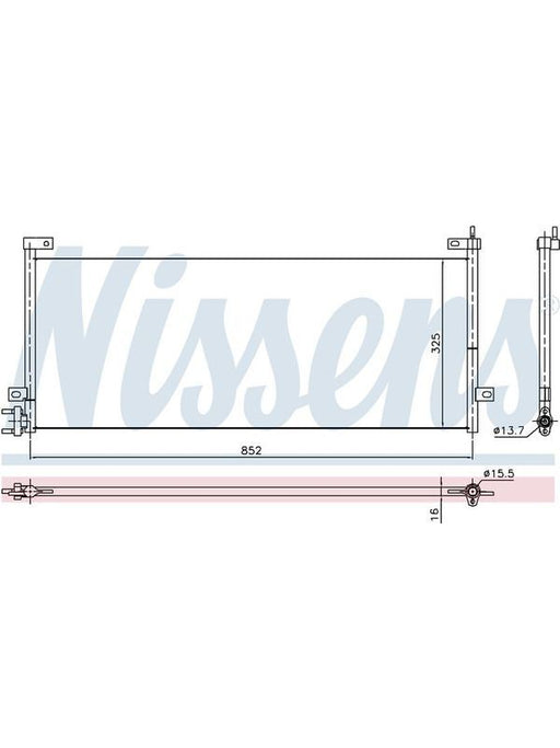 Nissens CN6033 Engine Cooling & Climate Condenser for Volvo Trucks FH12, FH13 540 12-On, FH16 600 13-On Radiator Nissens    - Micks Gone Bush