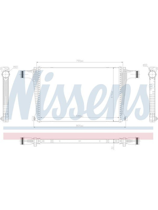 Nissens IC6055 Compressor for Audi Q7 2015-2020 Turbo Diesel/Electric Radiator Nissens    - Micks Gone Bush