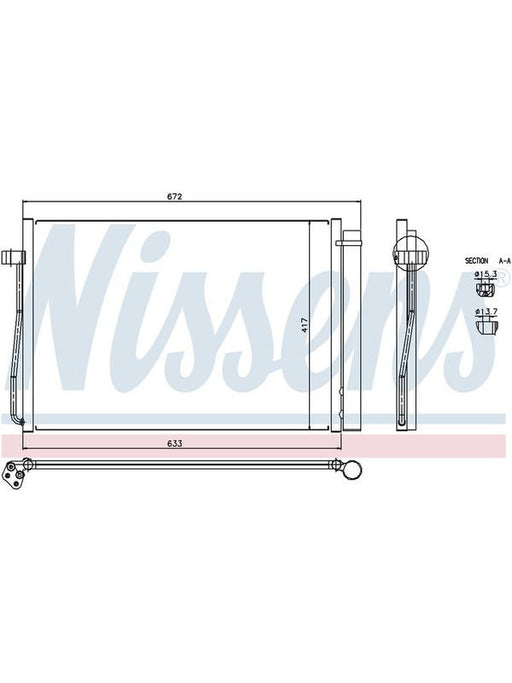 Nissens CN6524 Condenser for BMW 7 Srs E65 E66 1/02- 5 Srs E60 04- 6 Srs E63 Radiator Nissens    - Micks Gone Bush