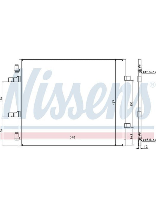 Nissens CN5677 Condenser for Renault Trafic II 2.0L Diesel (8/06-On) Radiator Nissens    - Micks Gone Bush