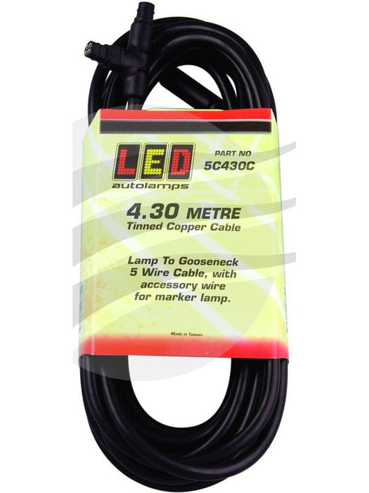 Autolamps 5-Wire 4.3M On-Gooseneck Cable for Gen2 S Vehicles with 5C430C Wire Wire Connectors Autolamps LED    - Micks Gone Bush