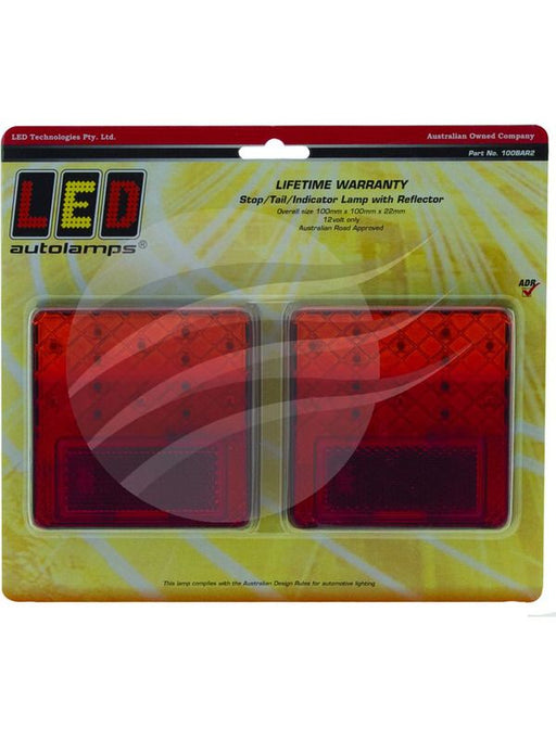 LED Stop/Tail/Indicator Lamp Reflex Reflector White - Set of 2 Turn Signals Autolamps LED    - Micks Gone Bush