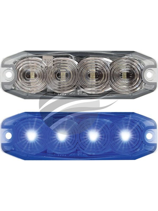 Autolamps Blue 4 Module LED Emergency Lamp 12/24V Flush Mount 25cm 120034BM - Enhance Your Vehicle's Visibility and Safety Emergency and Warning Lights Autolamps LED    - Micks Gone Bush