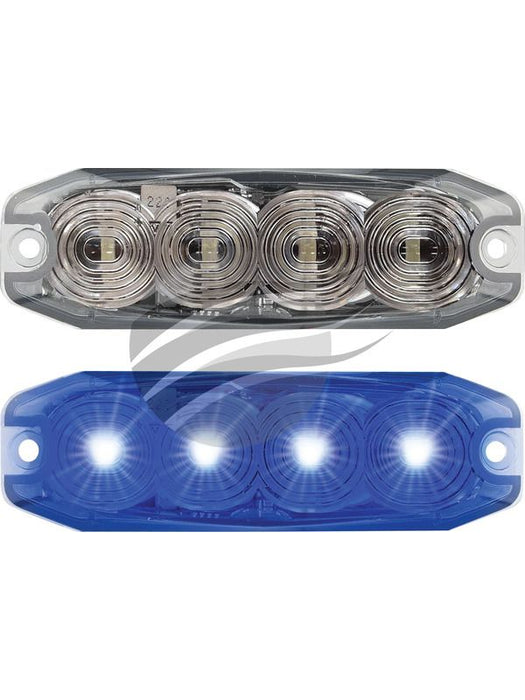 Autolamps Blue 4 Module LED Emergency Lamp 12/24V Flush Mount 25cm 120034BM - Enhance Your Vehicle's Visibility and Safety Emergency and Warning Lights Autolamps LED    - Micks Gone Bush