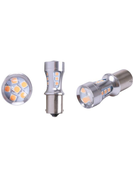 Autolamps Pkt 1 Amber LED Bayonet Globe Kit - 21W Bau15S Py21W Base LED Lights Autolamps LED    - Micks Gone Bush