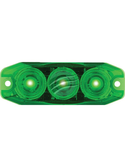 Autolamps Green 3 Module LED Emergency Lamp 12/24V Flush Mount 25cm 120033GM - High-Performance LED Vehicle Emergency Lamp Emergency and Warning Lights Autolamps LED    - Micks Gone Bush