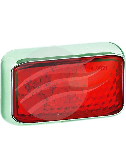 LED Rear Position Marker Lamp with Chrome Base, 12/24V, 35CRM Marker Light Assemblies Autolamps LED    - Micks Gone Bush