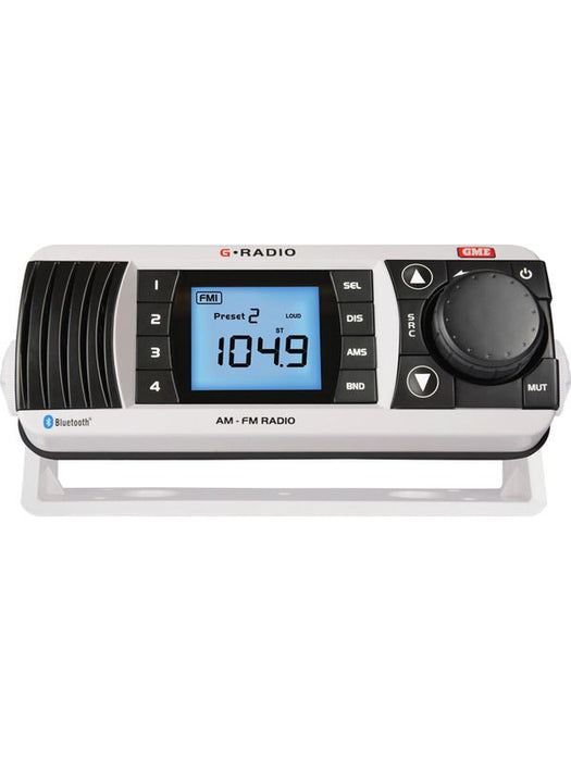 GME Waterproof Marine Am/Fm Radio With Bluetooth White  GME Default Title   - Micks Gone Bush