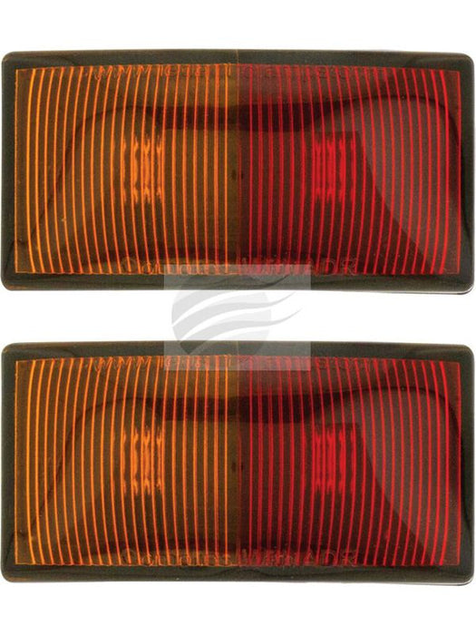 Autolamps 2 LED Side Marker Lamp Red/Amber 12/24V Black 3M Mount 5025ARM2 Marker Light Assemblies Autolamps LED    - Micks Gone Bush