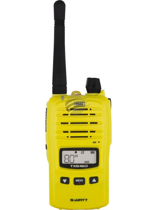 GME 5 Watts 80 Channel Compact Hand Held Uhf Cb Radio Yellow  GME Default Title   - Micks Gone Bush