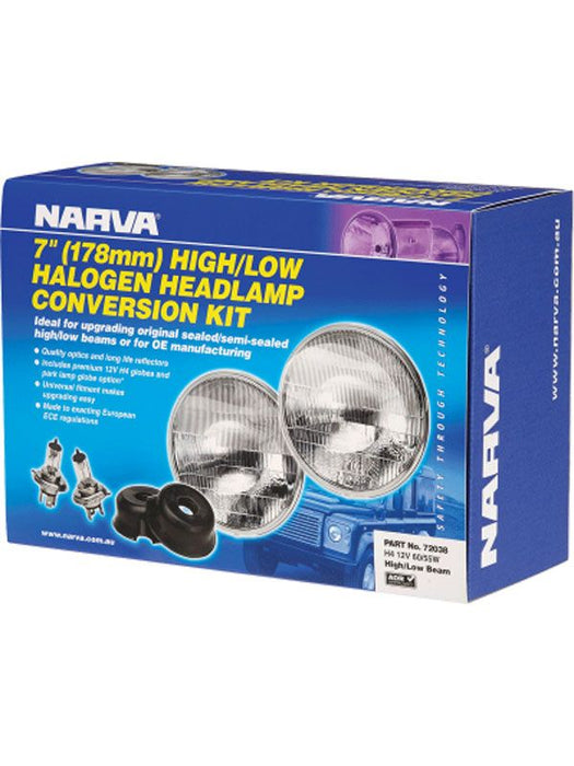Narva Halogen Headlamp H4 Conversion Kit 7: Upgrade Your Vehicle's Lighting with High/Low Beam 72038 Headlights Narva    - Micks Gone Bush