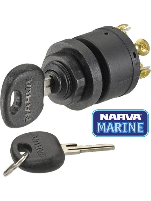 Narva 3 Position Marine Ignition Switch with Push for Choke Function 64008 Ignition Switches Narva    - Micks Gone Bush