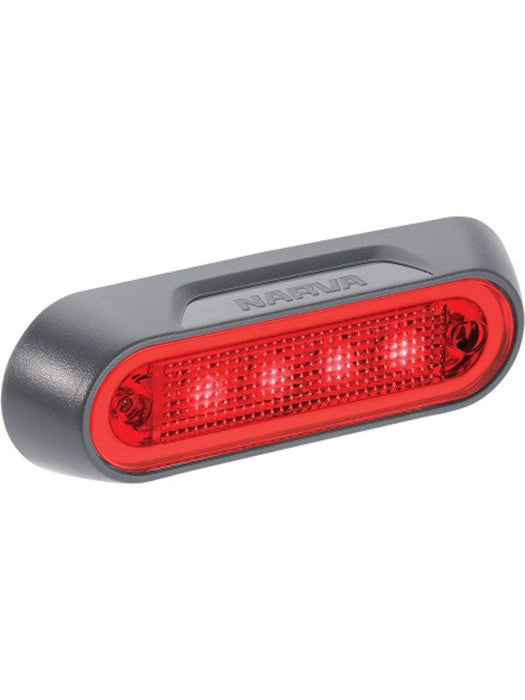 LED Front End Outline Marker Lamp - Red/Grey Base with 10-30V Compatibility Marker Light Assemblies Narva    - Micks Gone Bush