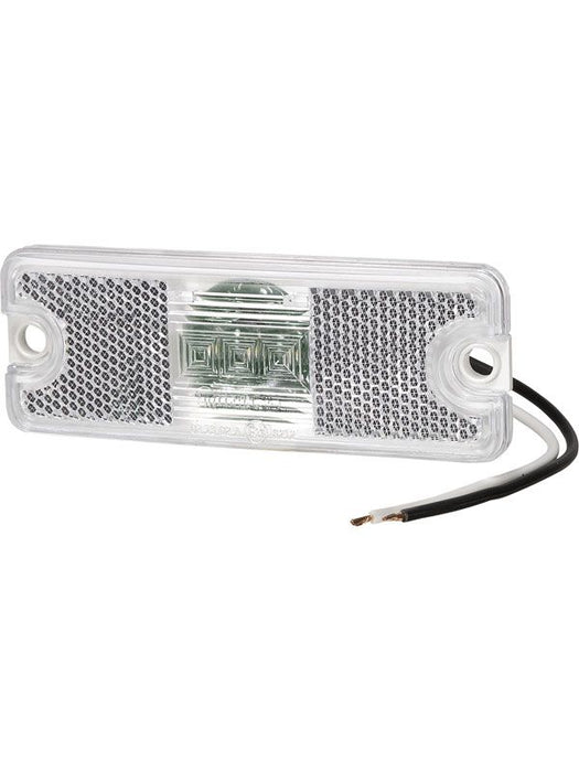 Narva 10-30V LED Low-Profile Front End Marker Lamp - White With Reflector Marker Light Assemblies Narva    - Micks Gone Bush