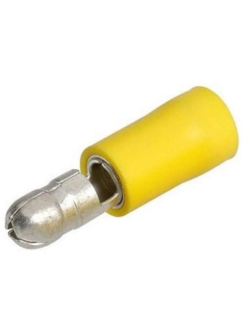 Narva 5.0mm Yellow Male Bullet Terminals with Flared Vinyl Insulation - Pack of 50 Solderless Terminal Kits Narva    - Micks Gone Bush