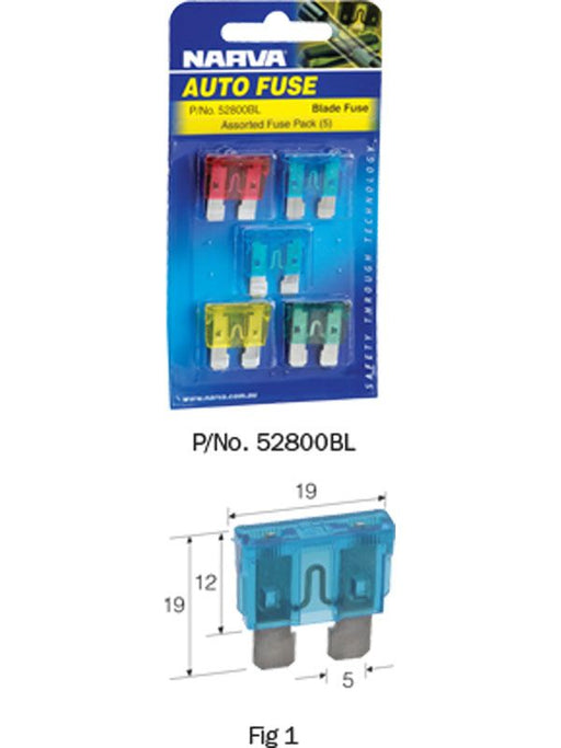 Narva 3 Amp Purple Standard ATS Blade Fuse Pack of 50 52803 - High-Quality Vehicle Lighting Fuse Pack Fuses Narva    - Micks Gone Bush