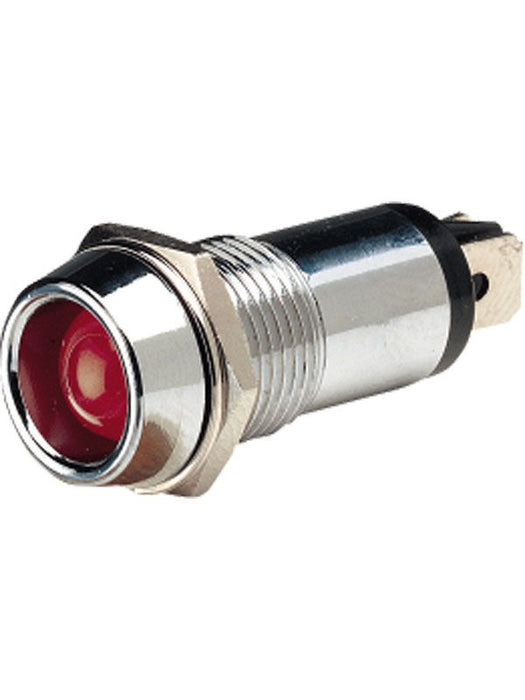 Narva 12 Volt Chrome Pilot Lamp With Red LED 62092BL Light Replacement Components Narva    - Micks Gone Bush