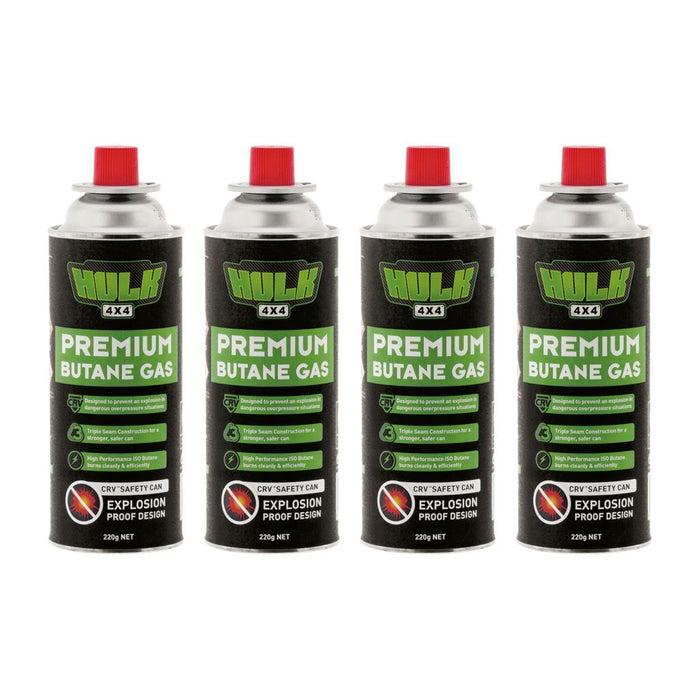 Premium Butane Gas 4 Pack  Hulk    - Micks Gone Bush