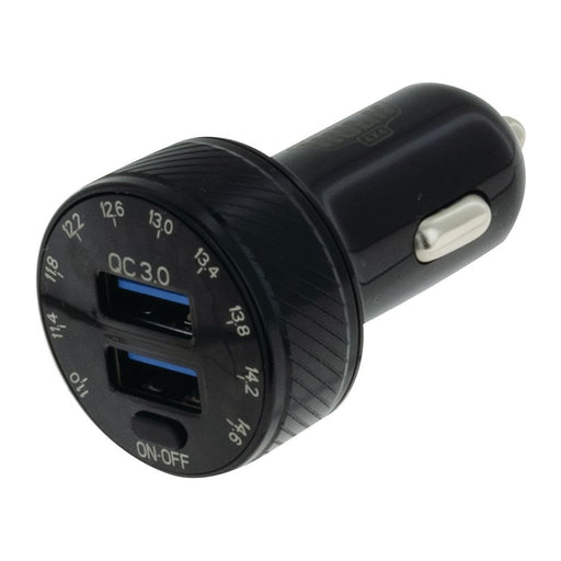 Dual USB In Car Socket Charger Dual Qc3.0 With Vol  Hulk    - Micks Gone Bush