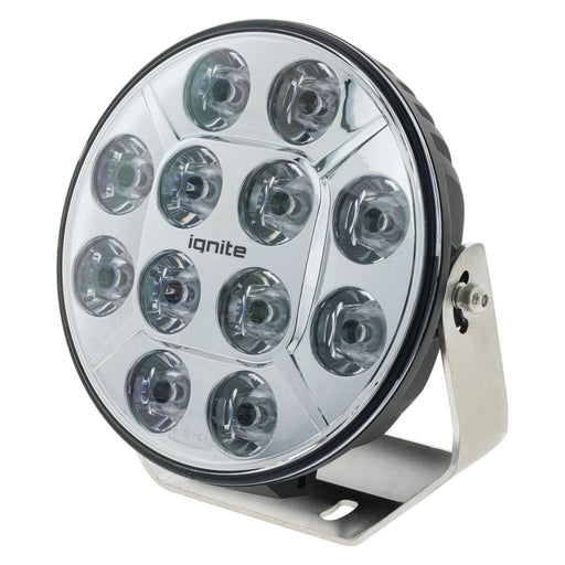 9 Ignite Round Slimline LED Driving Light with Spot Beam 8 Degree 120W, 9-36V  Ignite    - Micks Gone Bush