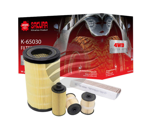 Sakura Filter Kit Oil Air Fuel Cabin Holden Trailblazer Rg Lwn 2.8L K-65030 Engine Oil Filter Sakura    - Micks Gone Bush