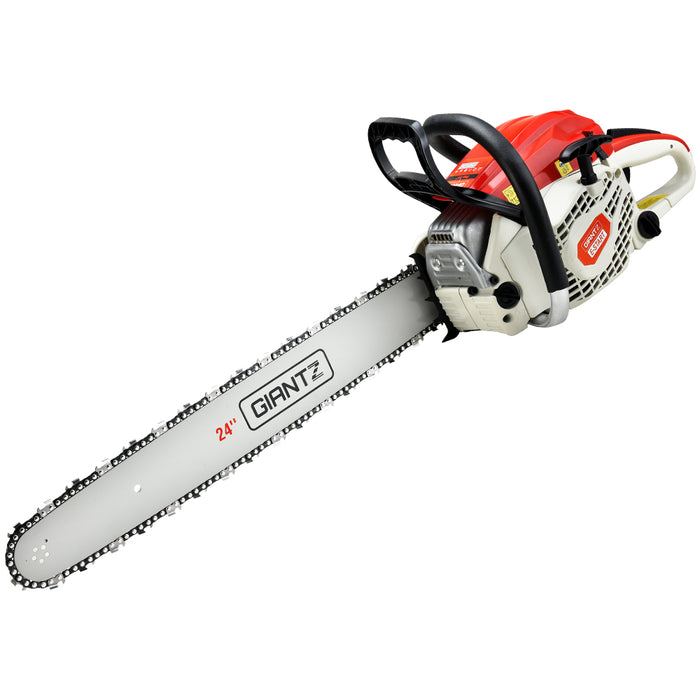 High-Performance Cutting Giantz 88CC Petrol Chainsaw with 24 Bar & E-Start Tools > Industrial Tools Giantz    - Micks Gone Bush