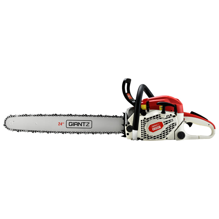 High-Performance Cutting Giantz 88CC Petrol Chainsaw with 24 Bar & E-Start Tools > Industrial Tools Giantz    - Micks Gone Bush