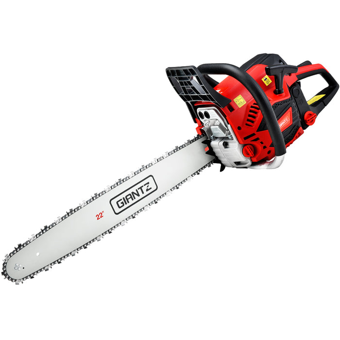 Reliable Pruning Partner Giantz 58CC Petrol Chainsaw with 22 Bar & E-Start Tools > Industrial Tools Giantz    - Micks Gone Bush